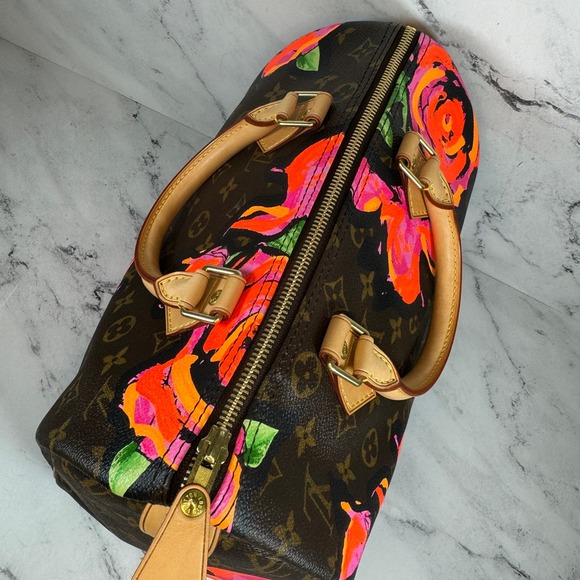 Louis Vuitton Monogram Roses Speedy 30 bag LV Vintage Flower Tote Sprouse Tote - Picture 13 of 16